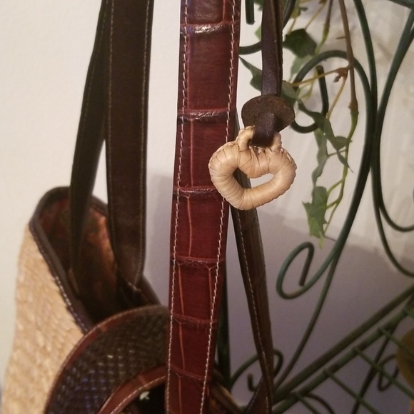 🌻BRIGHTON STRAW/LEATHER BAG - Picture 3 of 7
